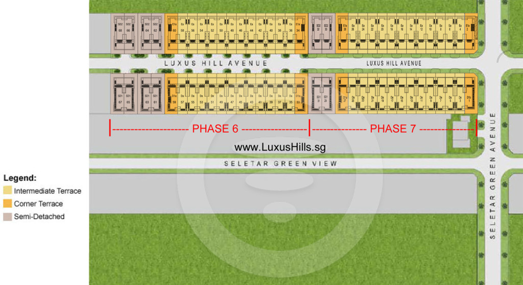 Luxus Hills Site Plan for phase 6 and 7 Sold out phases